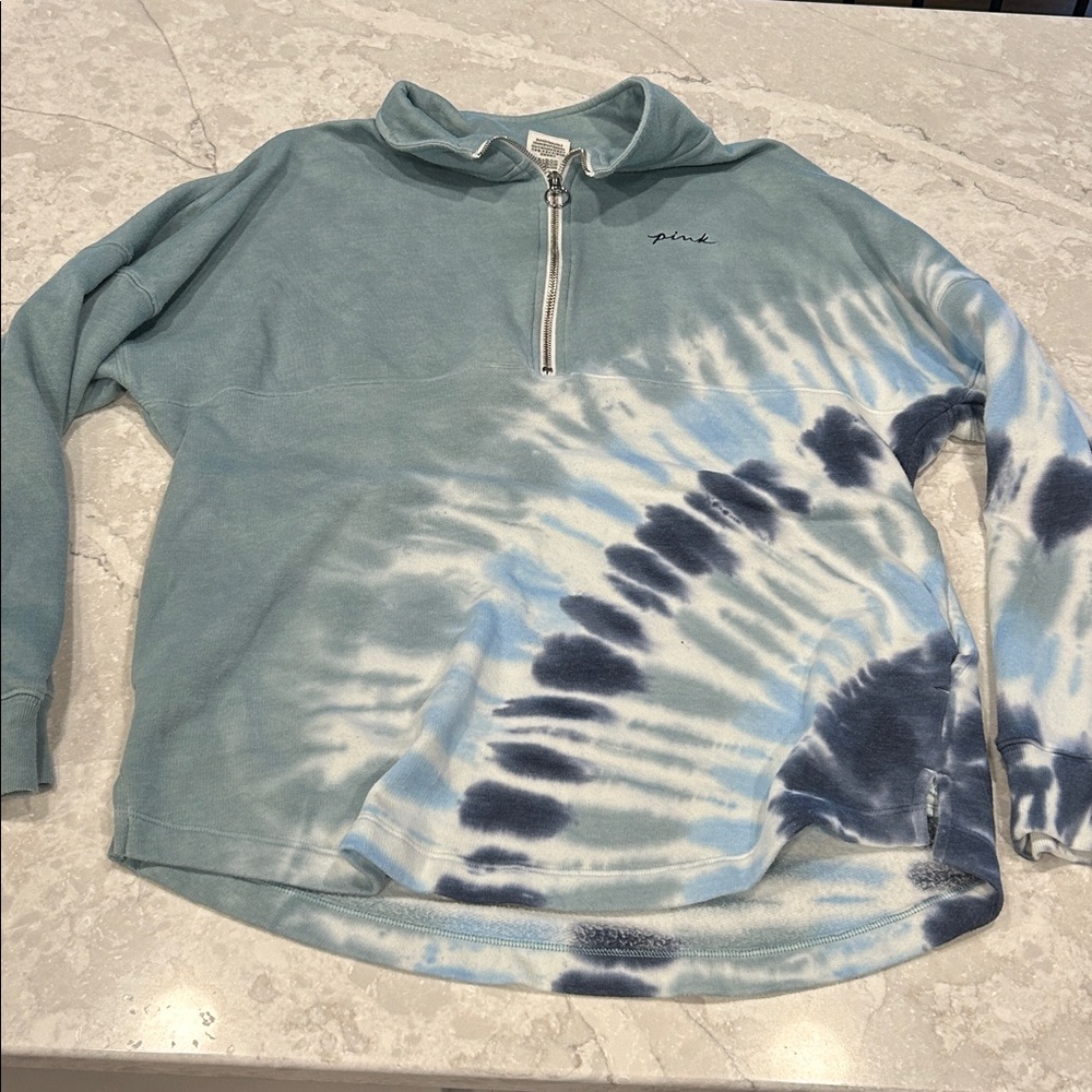 PINK Tie Dye Quarter Zip
